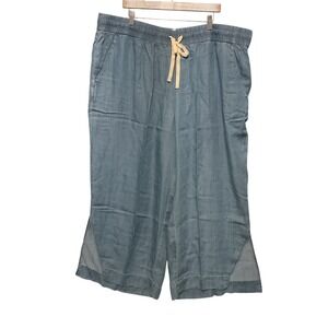 JUST MY SIZE by Hanes Women's Wide Leg Cropped Pants 3X 3XG